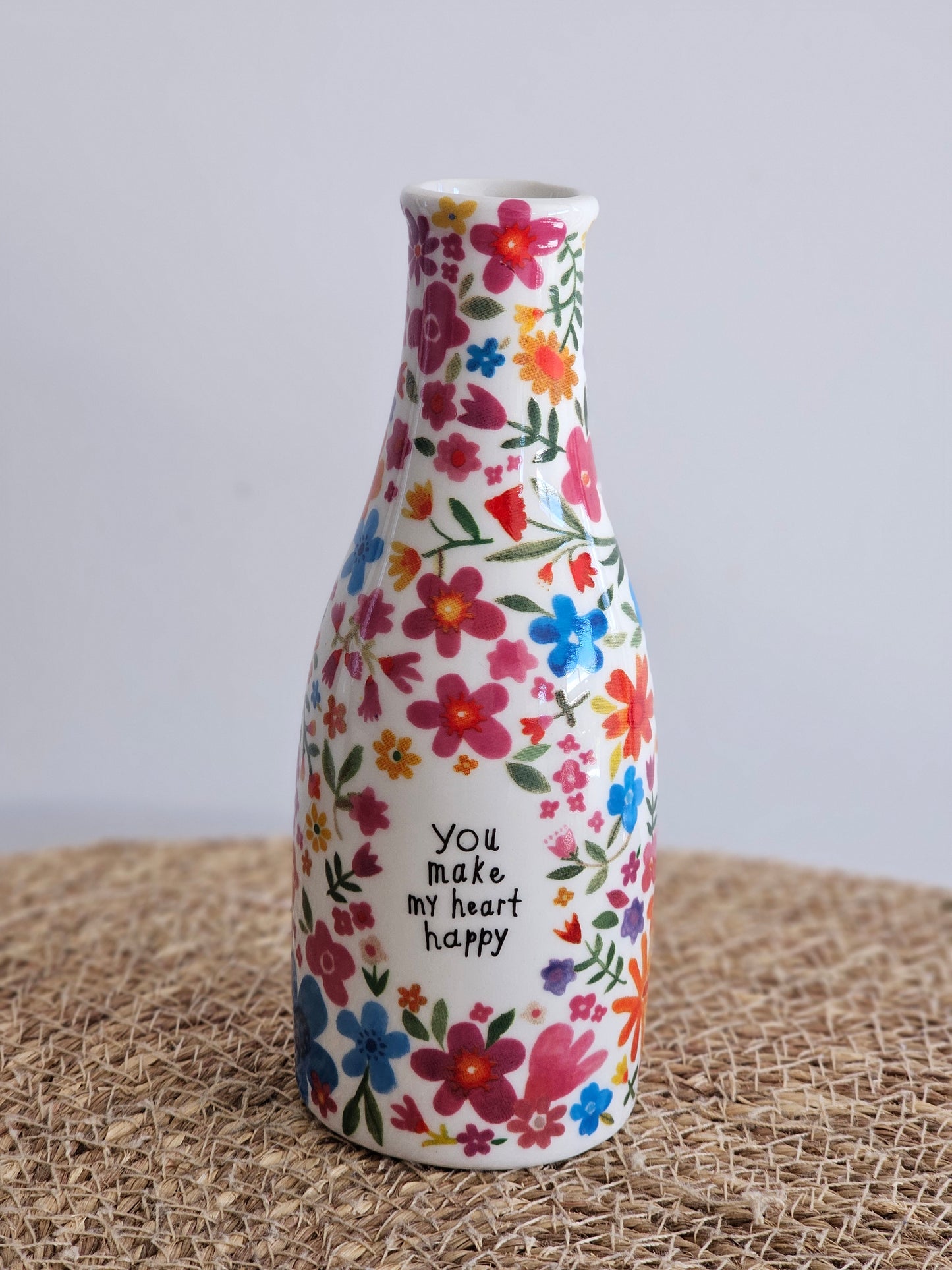 Happy Heart Floral Vase